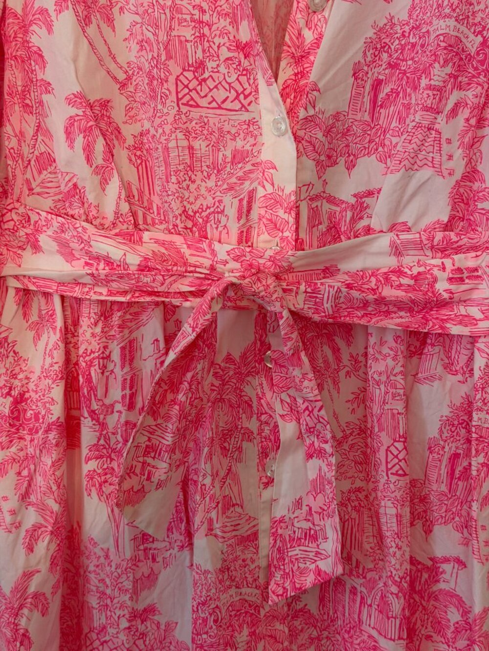 Lilly Pulitzer Amrita Cotton Shirtdress in Palm Beach Anniversary Toile - Picture 3 of 4